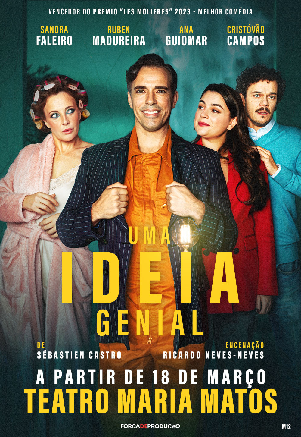 Comédia francesa premiada “Uma Ideia Genial” estreia em março no Teatro Maria Matos
