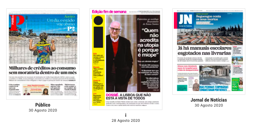 Revista de imprensa: Os manuais escolares esgotados nas livrarias e o estádio de Aveiro que veio abaixo