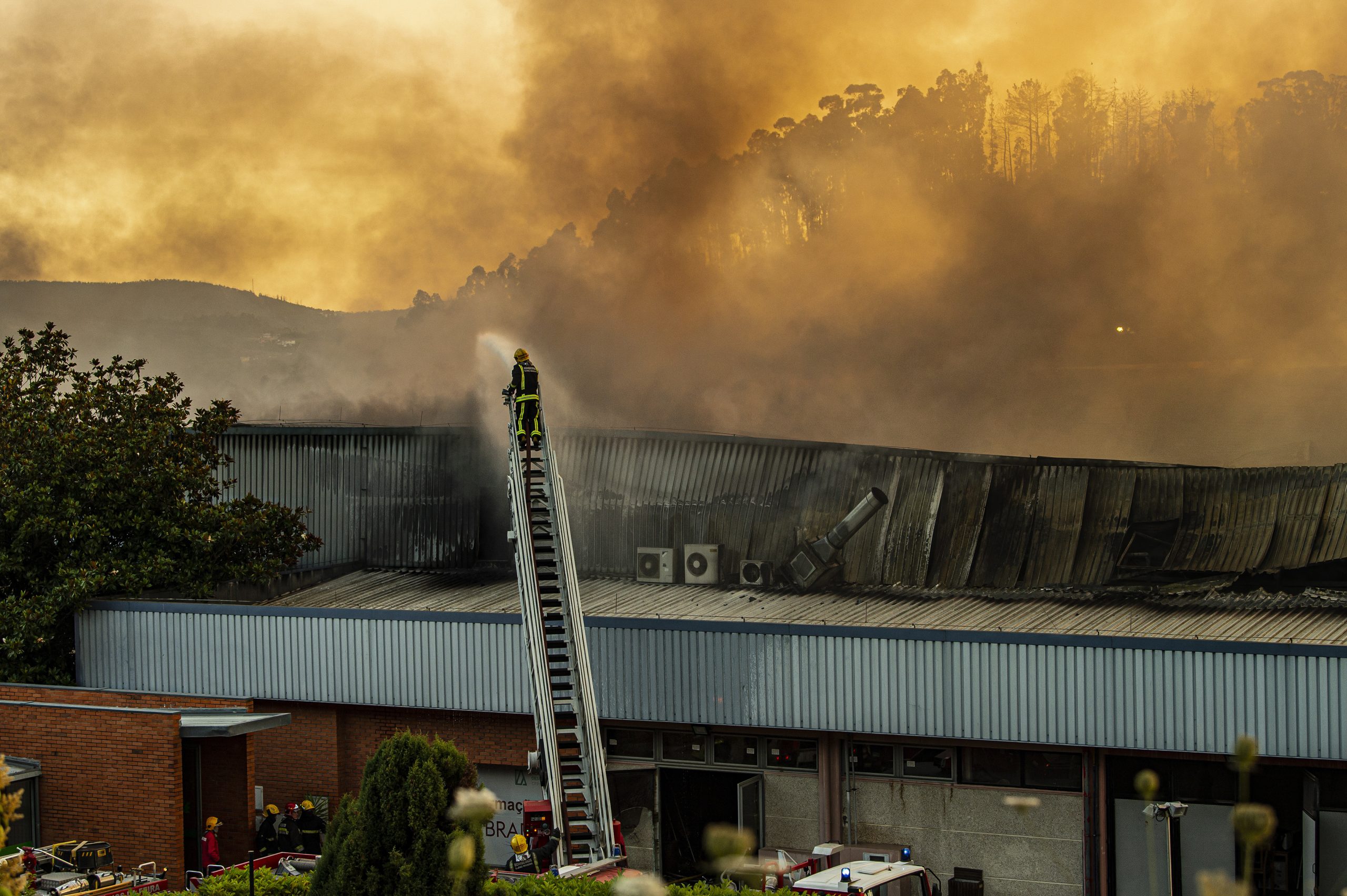 Incêndio na zona industrial de Castelo de Paiva provoca danos avultados em oito empresas