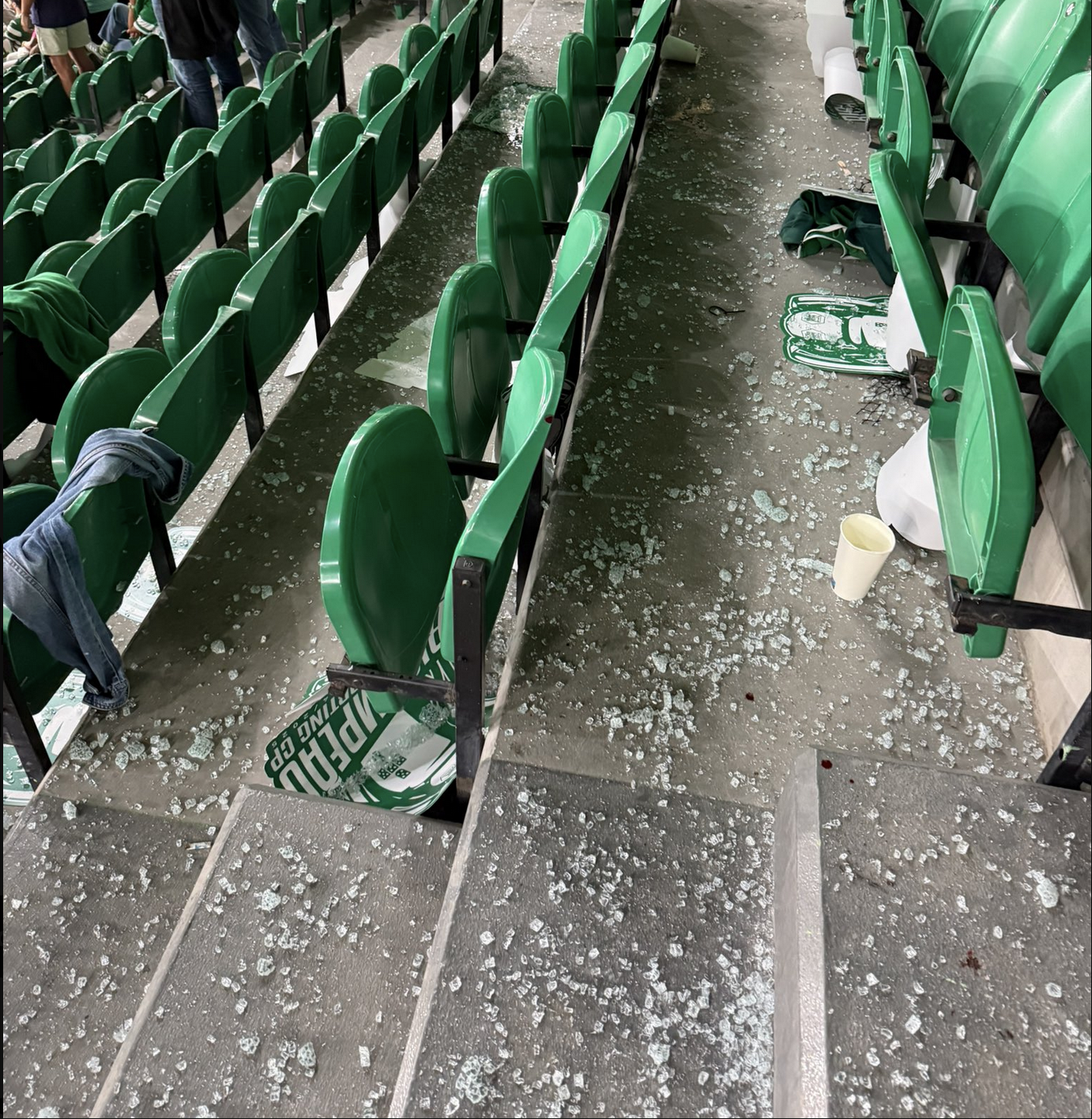 Adeptos do Sporting feridos após queda de vidros durante festejos de golo do F. C. Porto em Alvalade