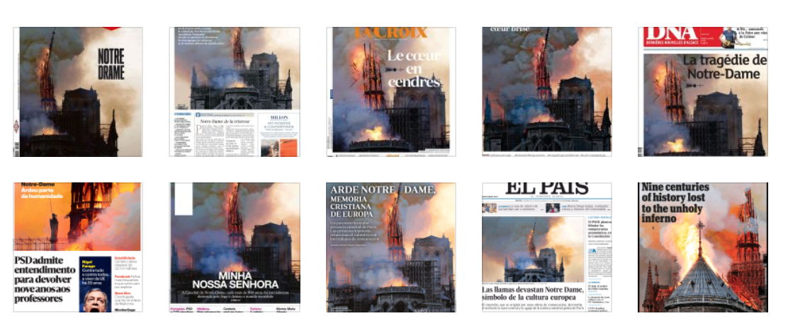 Notre-Dame. As capas da “tragédia” e do “inferno de chamas” que destruiu “nove séculos de história”