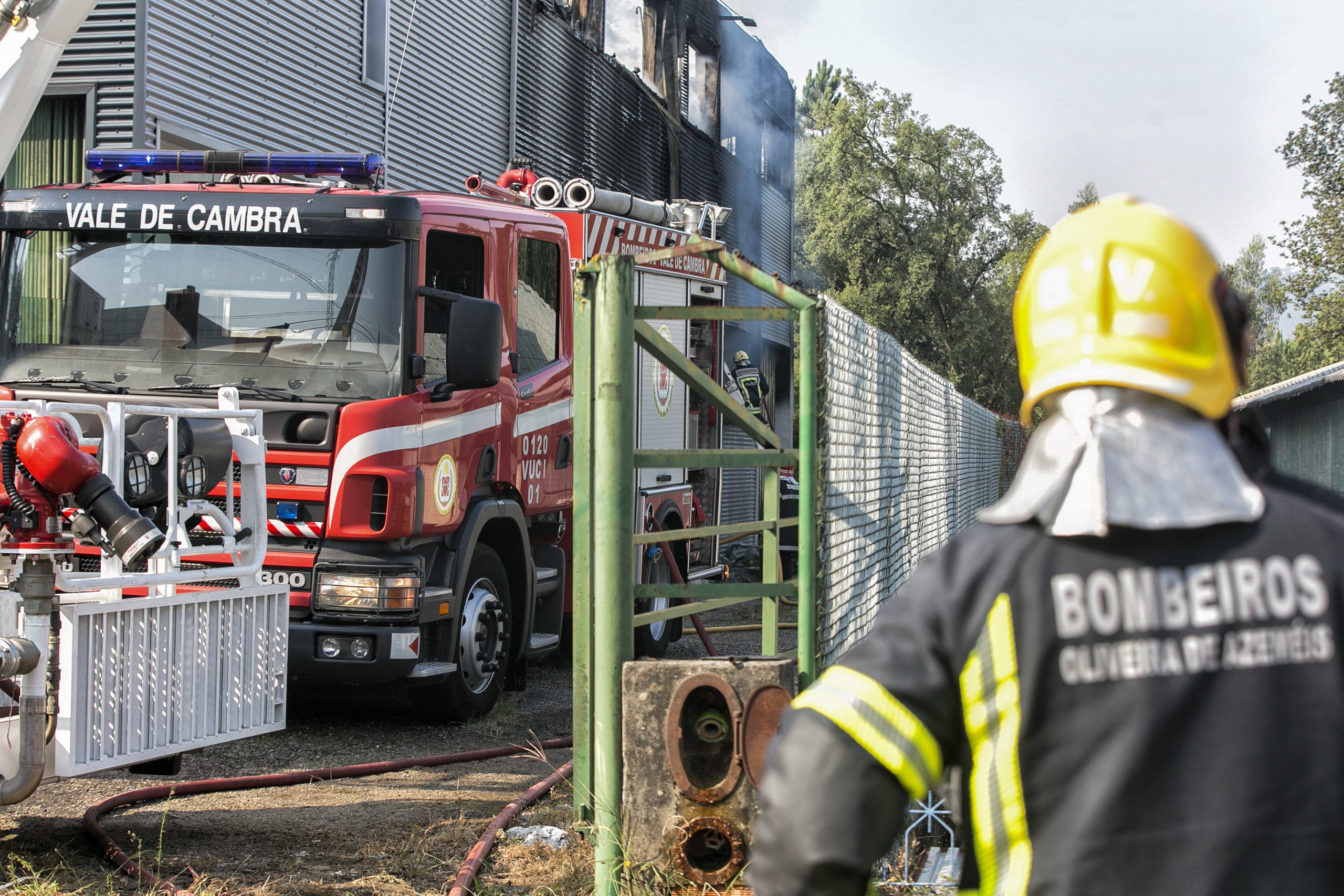 Fogo em resolução em Oliveira de Azeméis. Suspeitas de mão criminosa na origem do incêndio