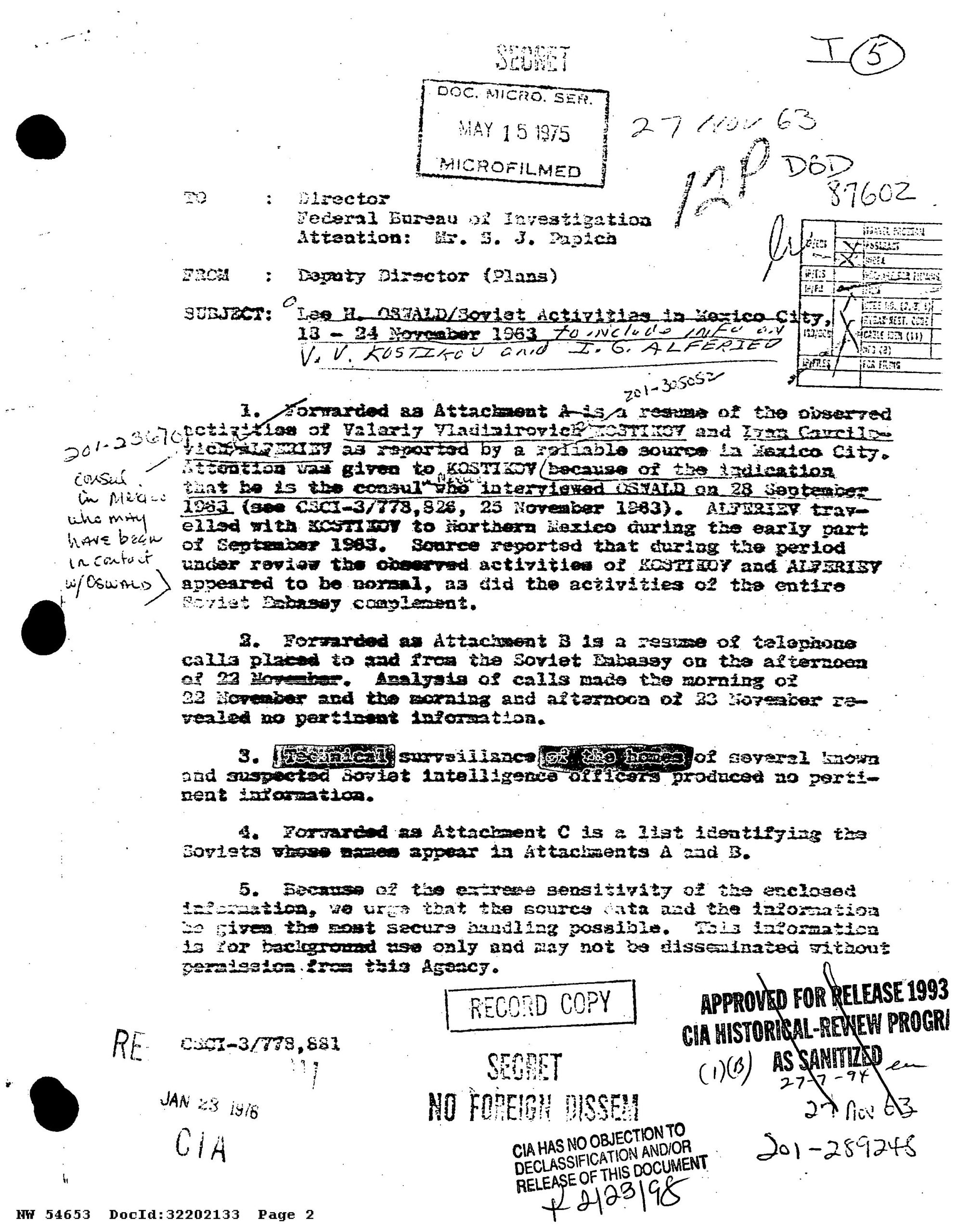 Morte de JFK. Divulgados documentos sobre viagem de Lee Harvey Oswald ao México antes do atentado