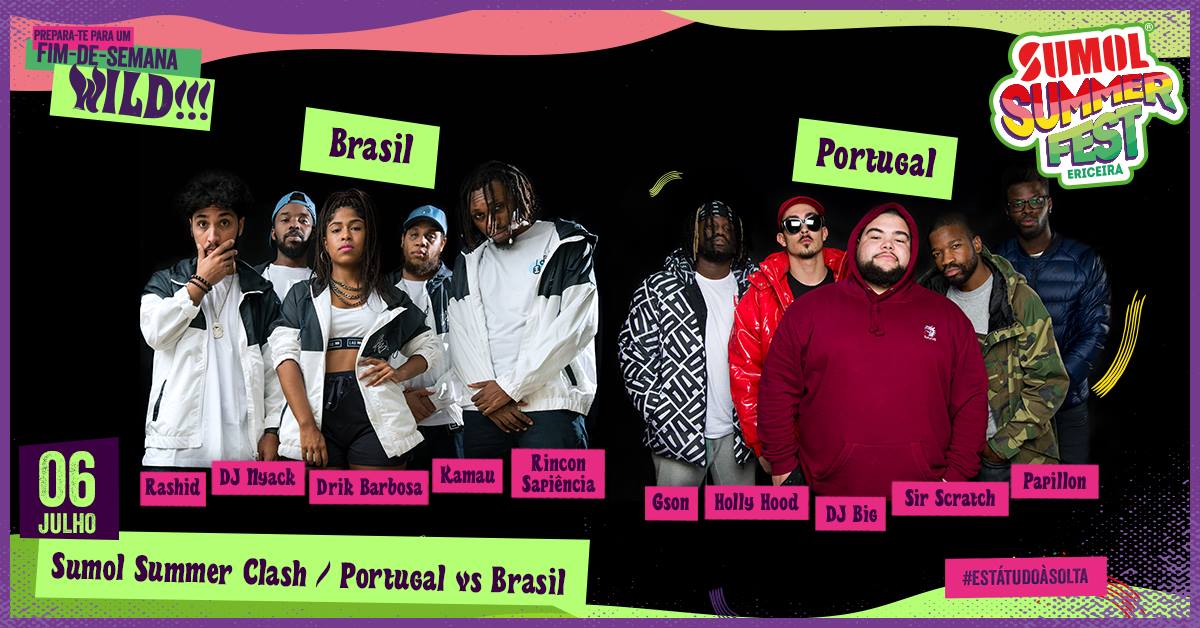 ‘Rappers’ de Portugal e Brasil mostram intercâmbio de culturas no palco do Sumol Summer Fest