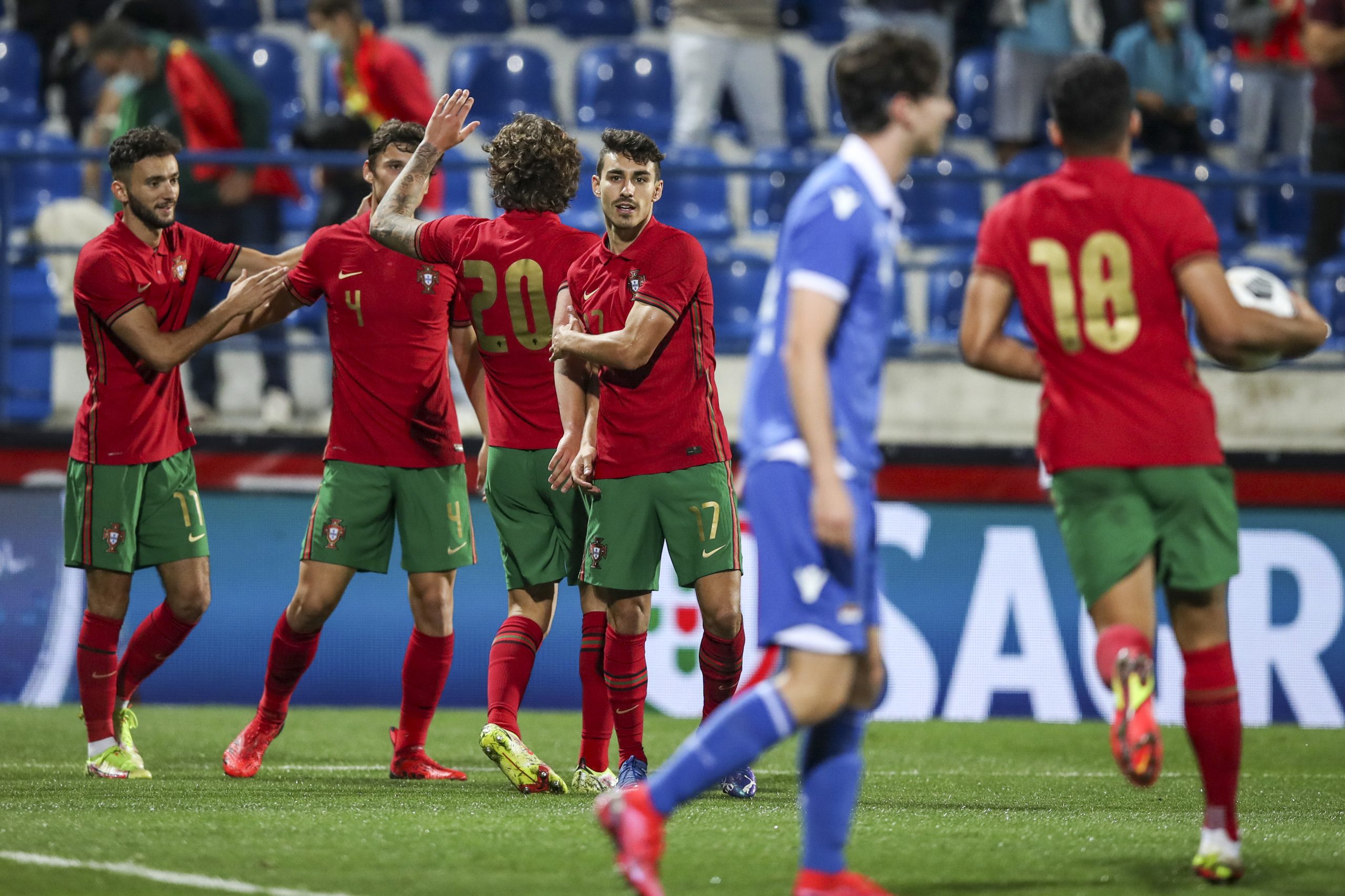 Seleção portuguesa sub-21 goleia Liechtenstein e obtém melhor registo de sempre