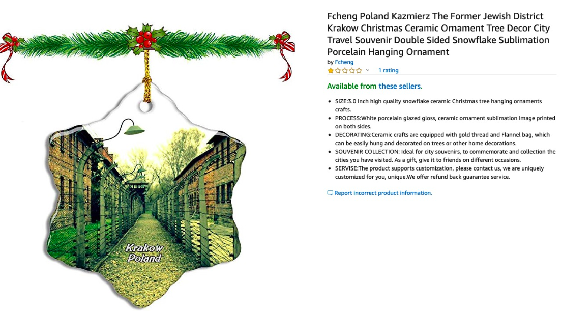 Saca-caricas e decorações de Natal. Museu de Auschwitz critica Amazon por vender objetos inspirados no campo de concentração