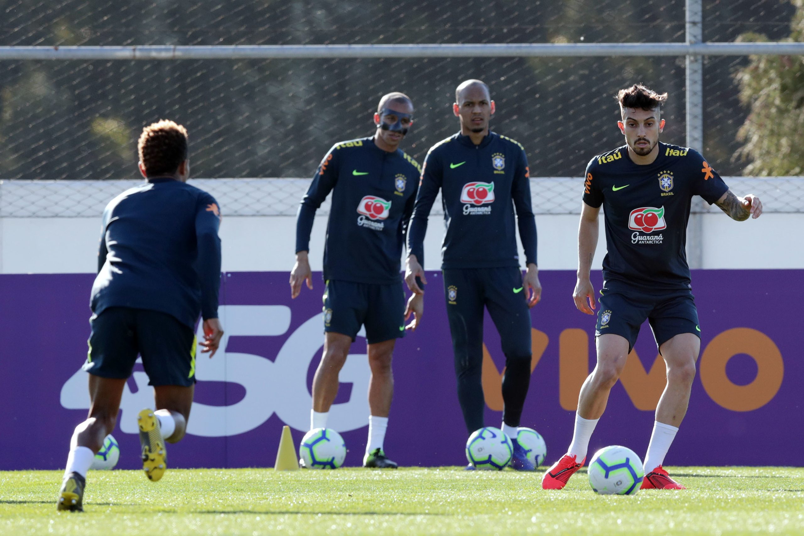 Último treino do Brasil contou com Alex Telles e Éder Militão em pleno
