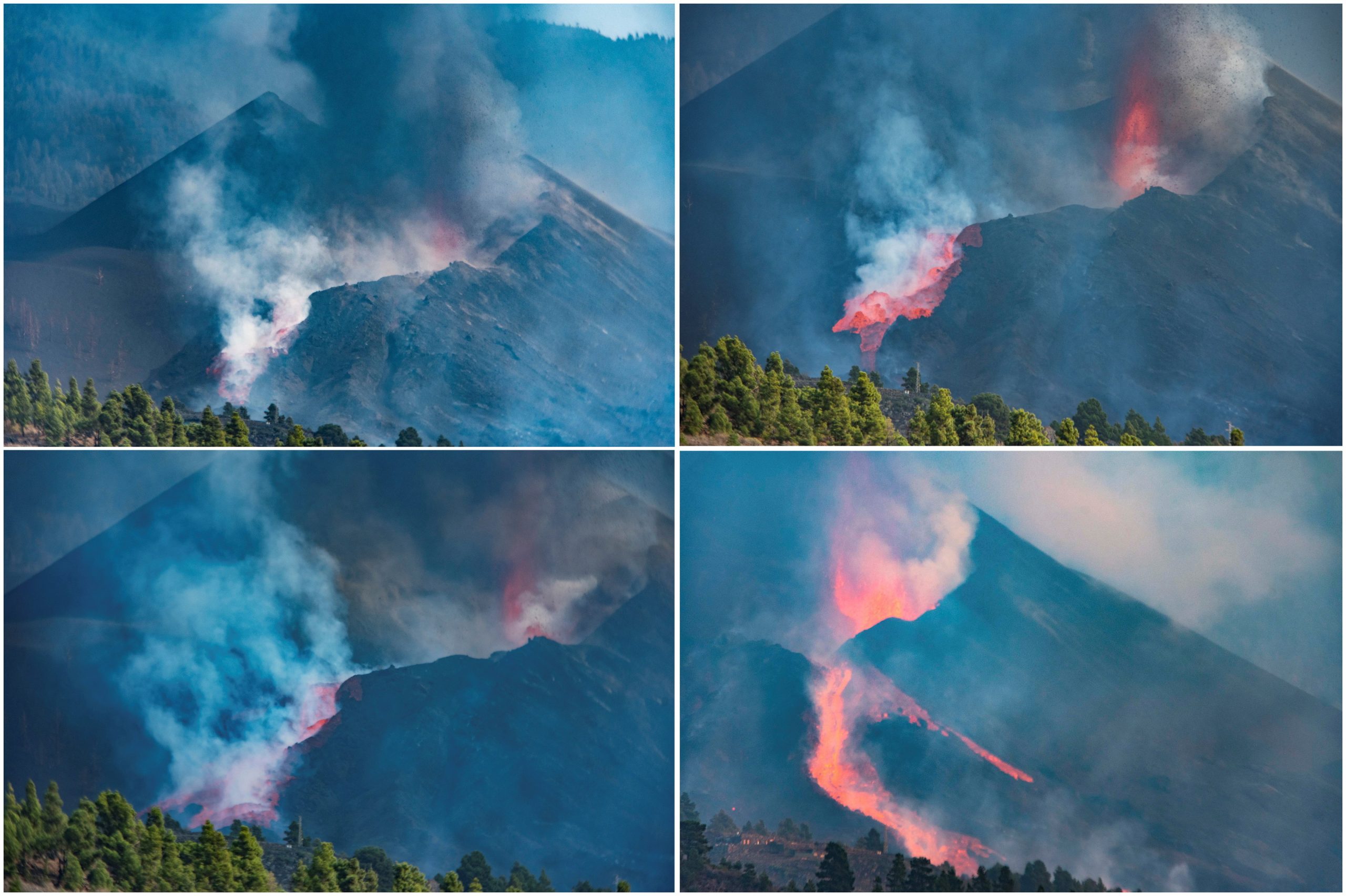 Novo fluxo de lava do vulcão de La Palma destruiu mais edifícios