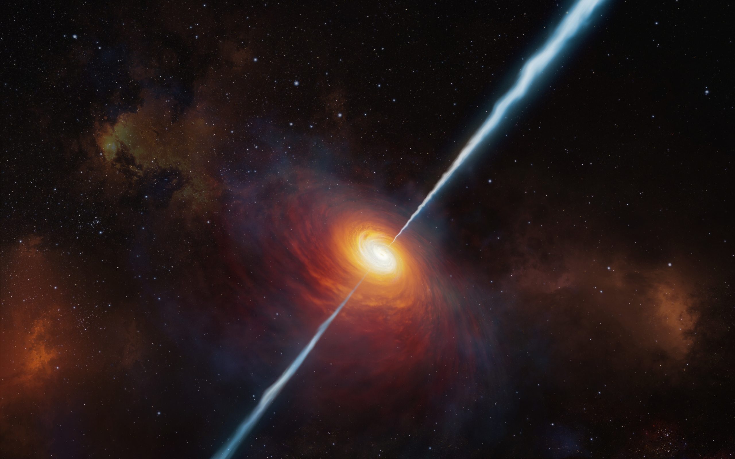 Astrónomos detetam num quasar a fonte de emissão de ondas de rádio mais distante