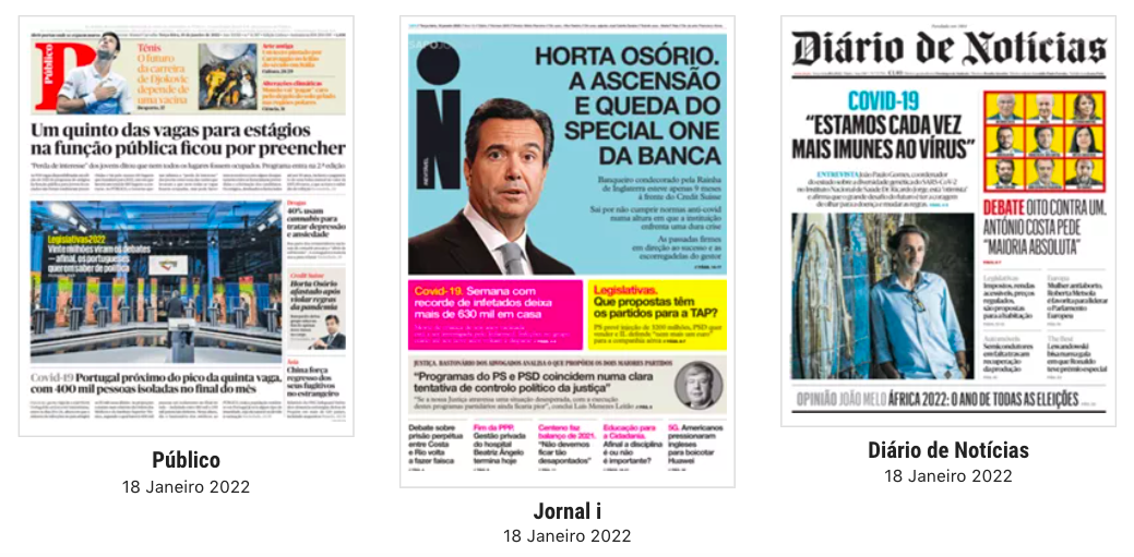 Revista de Imprensa: Os portugueses que querem saber de política e o estado da imunidade à covid-19