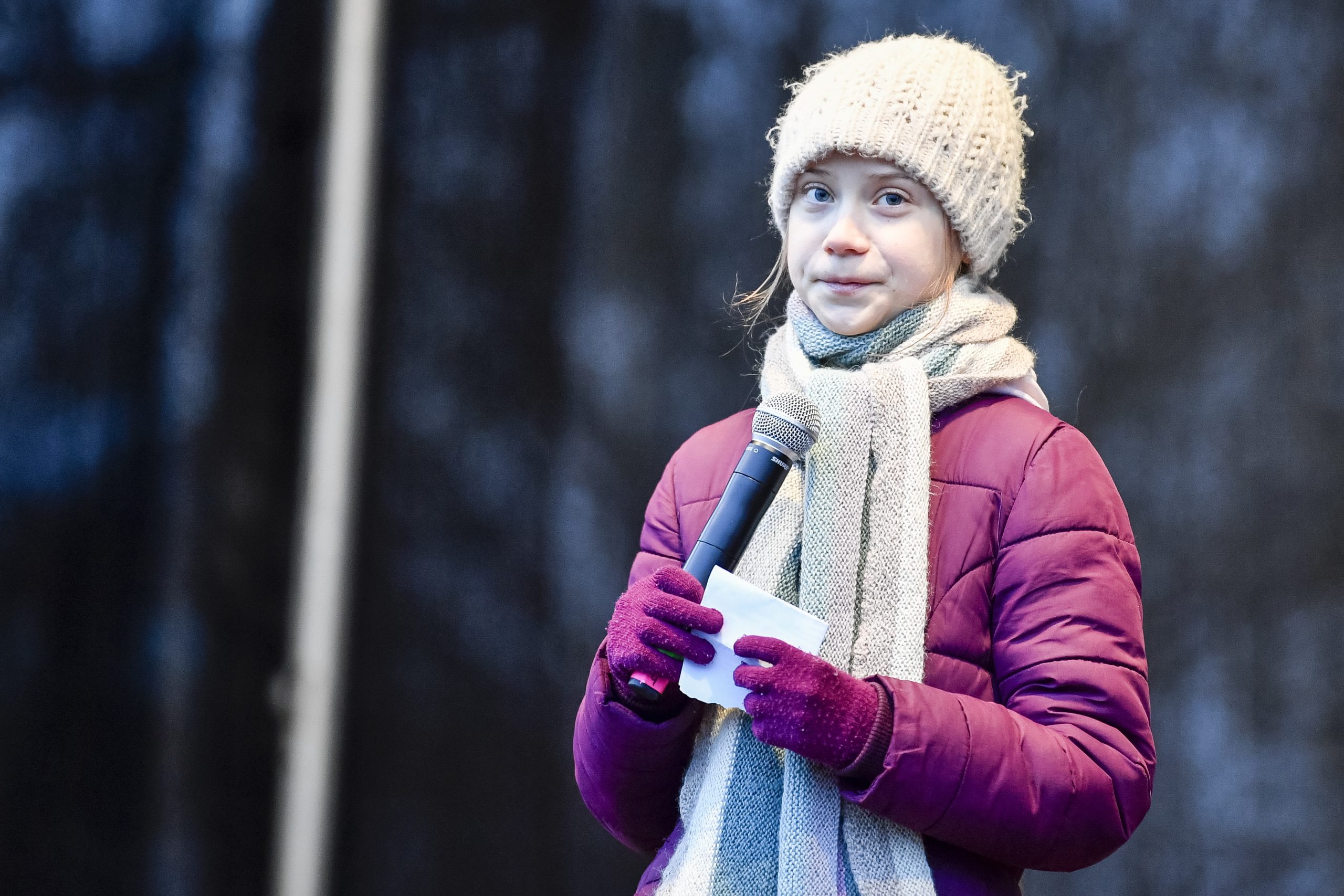 Ativista climática Greta Thunberg participa em reunião da Comissão Europeia