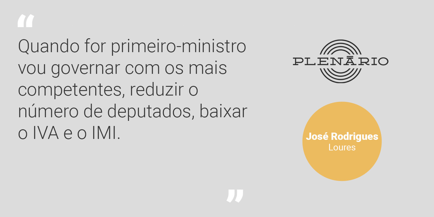 José Rodrigues: “Quando for primeiro-ministro vou governar com os mais competentes, reduzir o nº de deputados, baixar o IVA e o IMI”