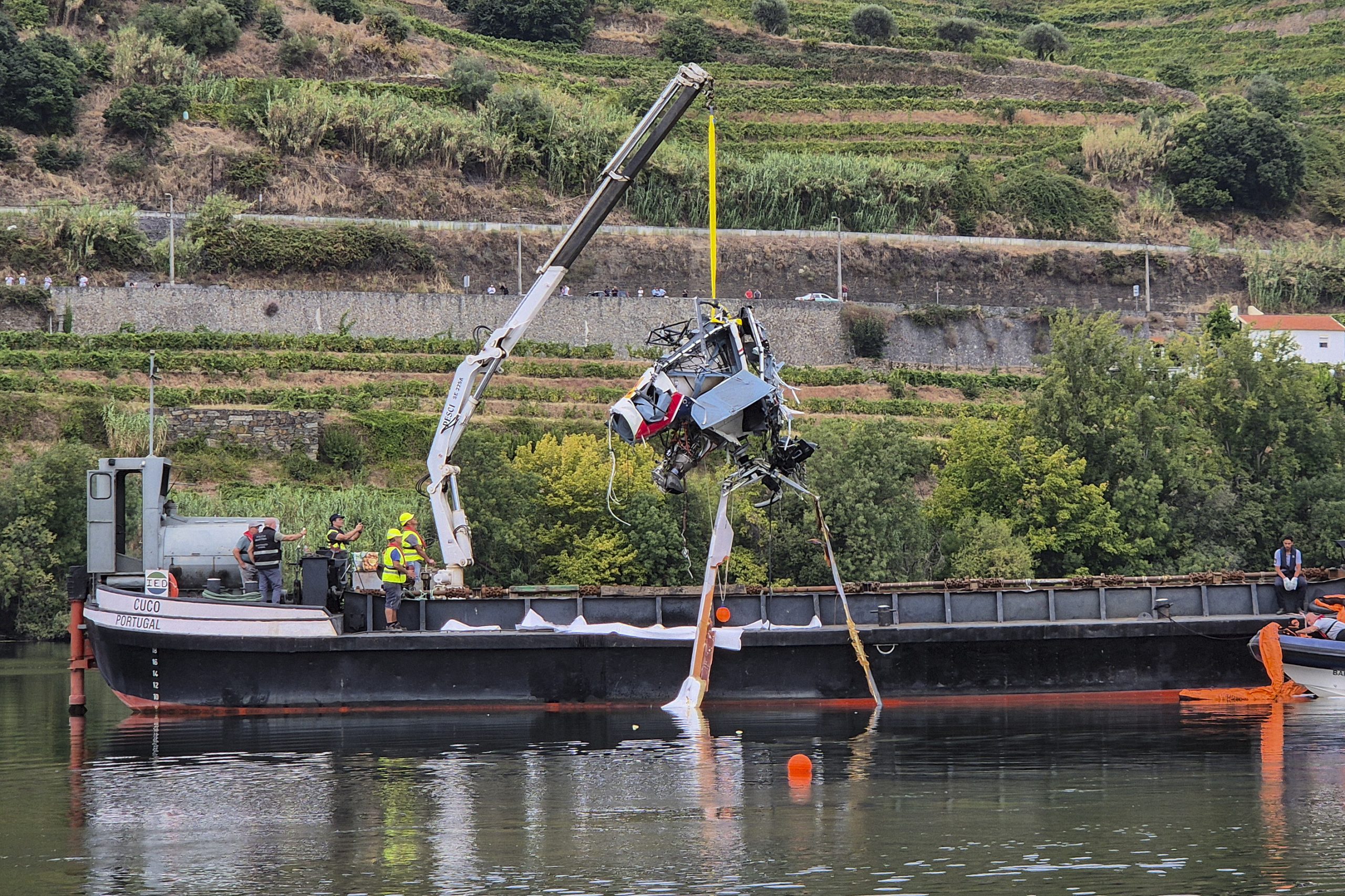Piloto de helicóptero que caiu no Douro diz que ave na linha de voo o obrigou a desvio