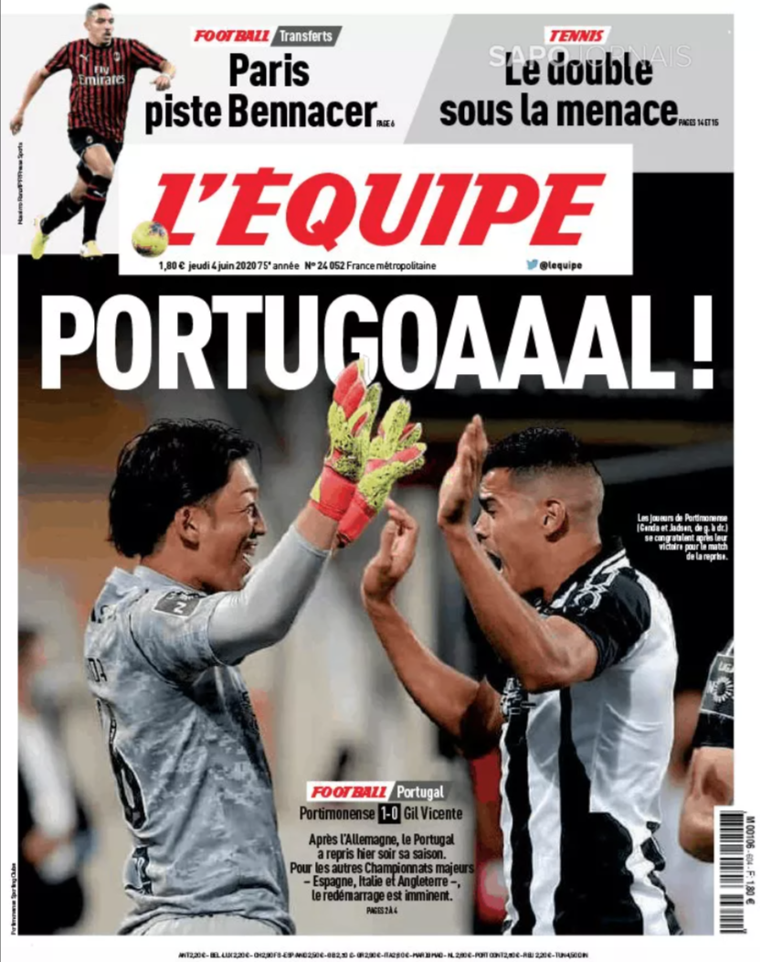 “Portugoaaal!”. Quando um Portimonense – Gil Vicente faz a primeira página do L’Équipe