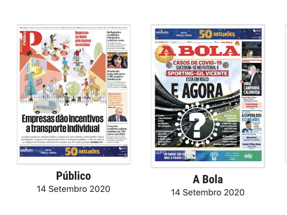 Revista de Imprensa: Futebol testa positivo à Covid-19 e o regresso às aulas em tempos de pandemia