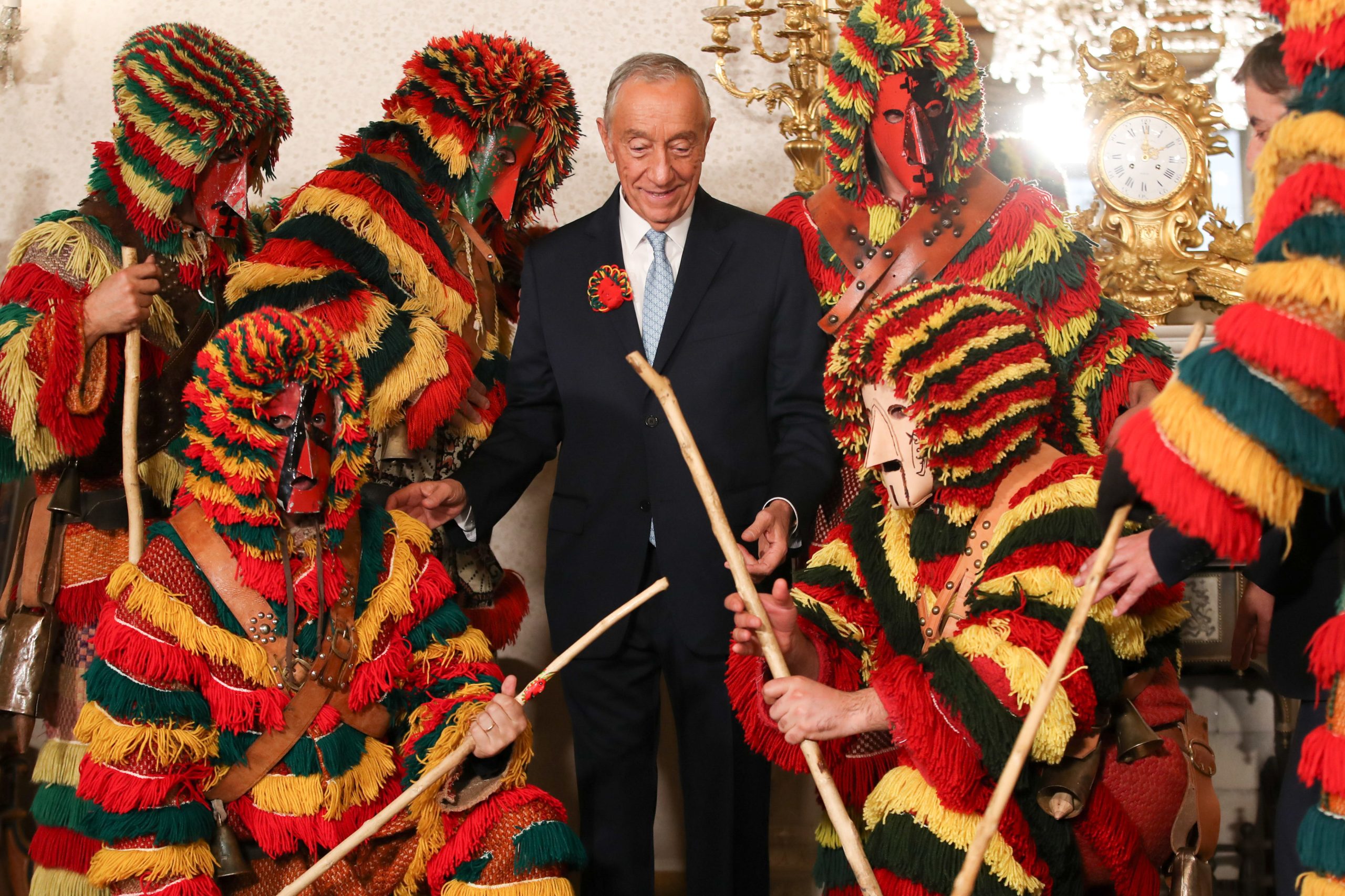 Marcelo promete celebrar Carnaval com Caretos de Podence após visita à Índia