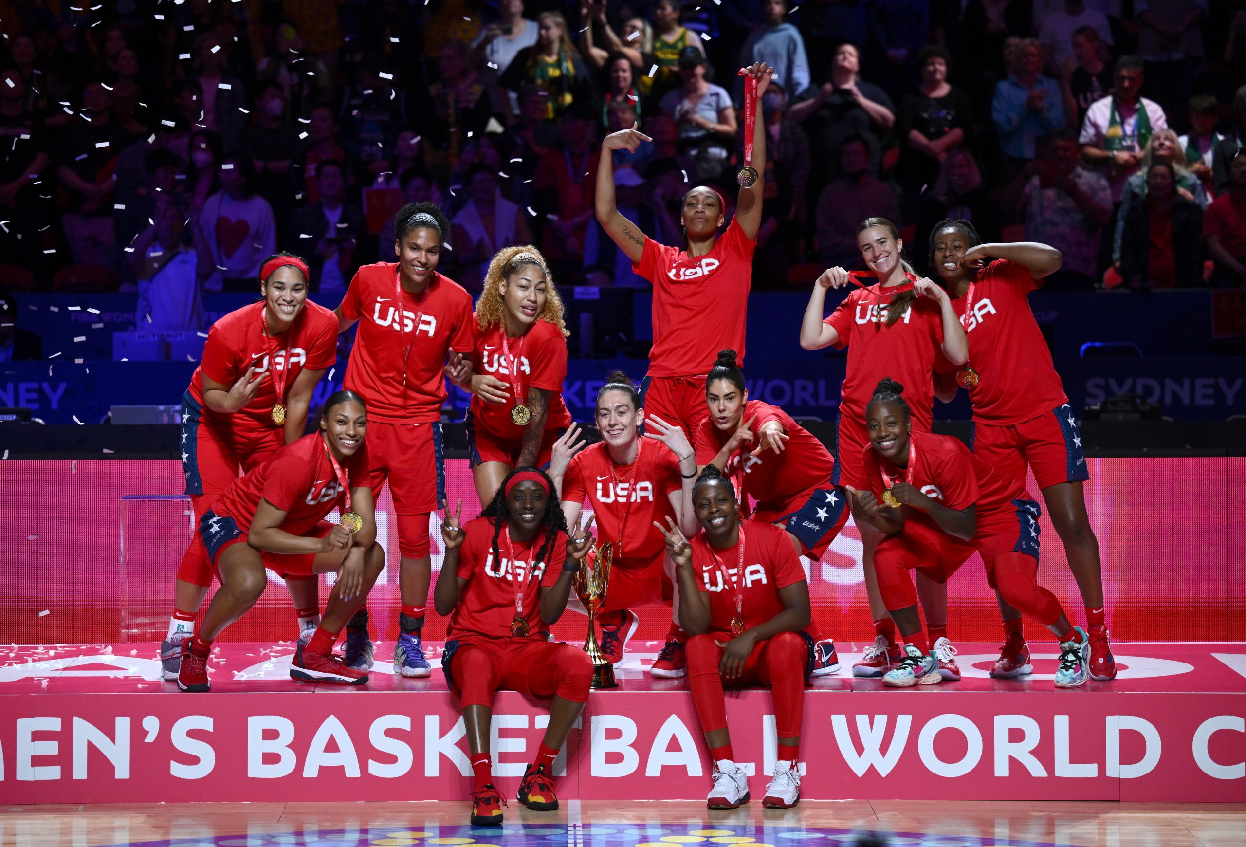 Estados Unidos somam ‘tetra’ anunciado no Mundial feminino de basquetebol