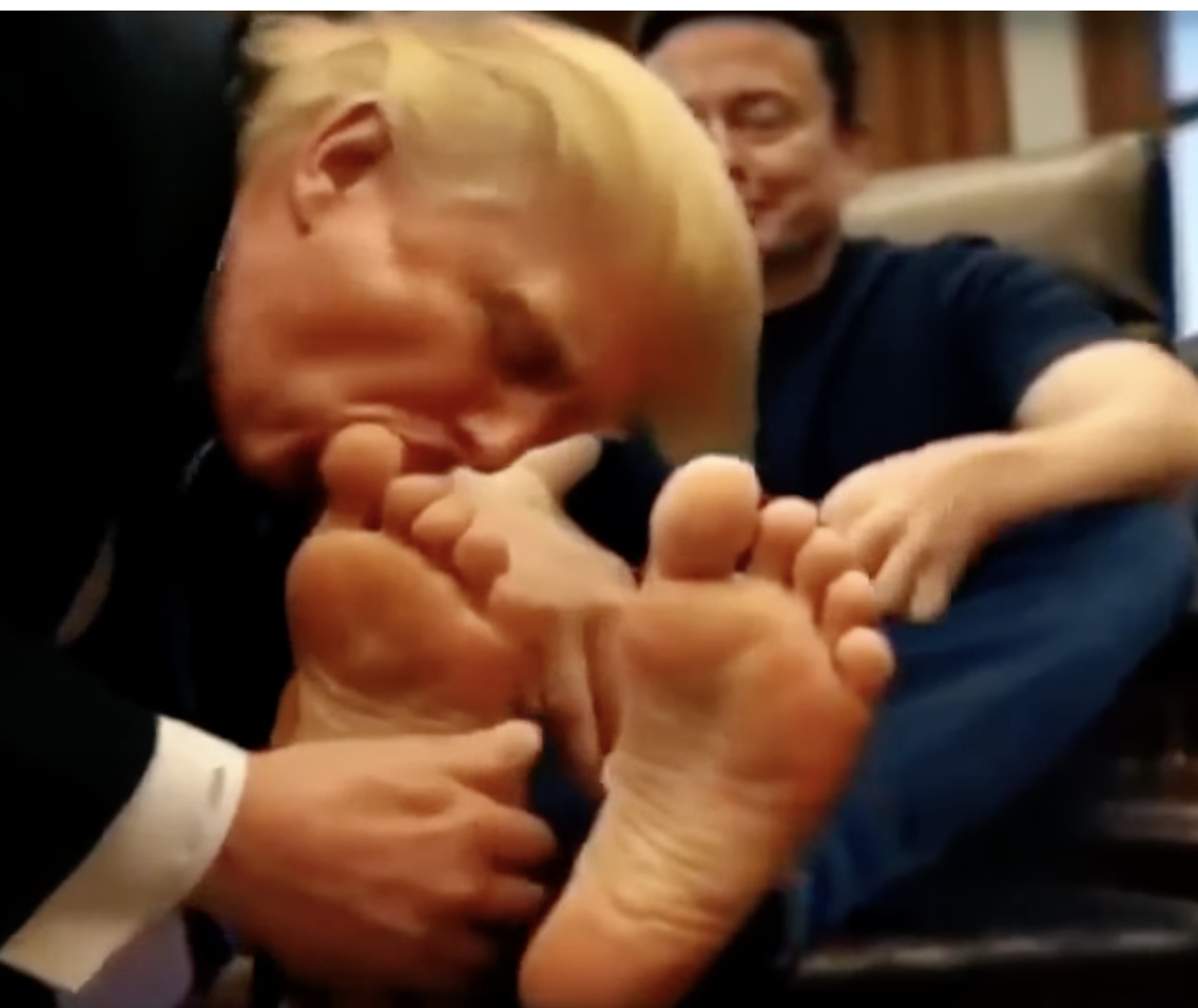 Trump chupou os dedos dos pés de Musk? Vídeo falso gera investigação