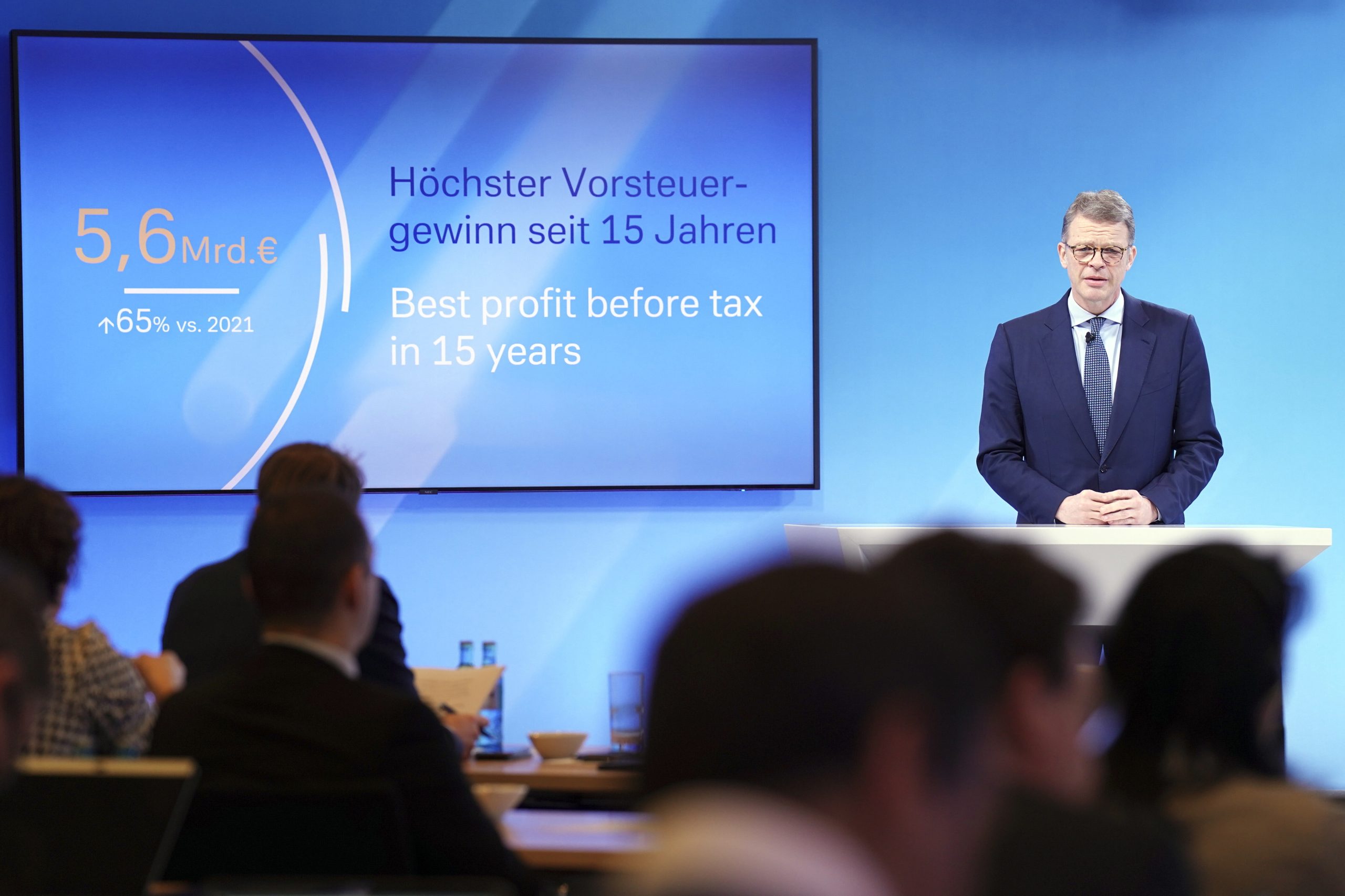 Deutsche Bank obtém lucro superior a 5.000 milhões de euros em 2022, mais 159% do que 2021