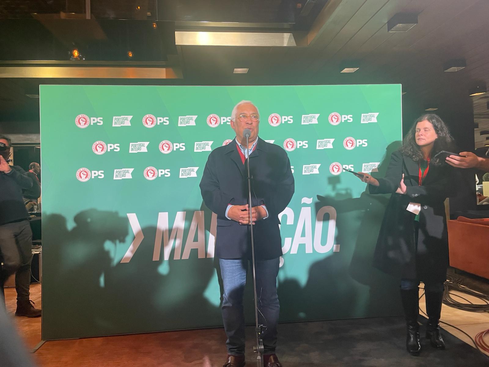 António Costa: “Os resultados quase finais são menos claros do que aquilo que eram as previsões iniciais”