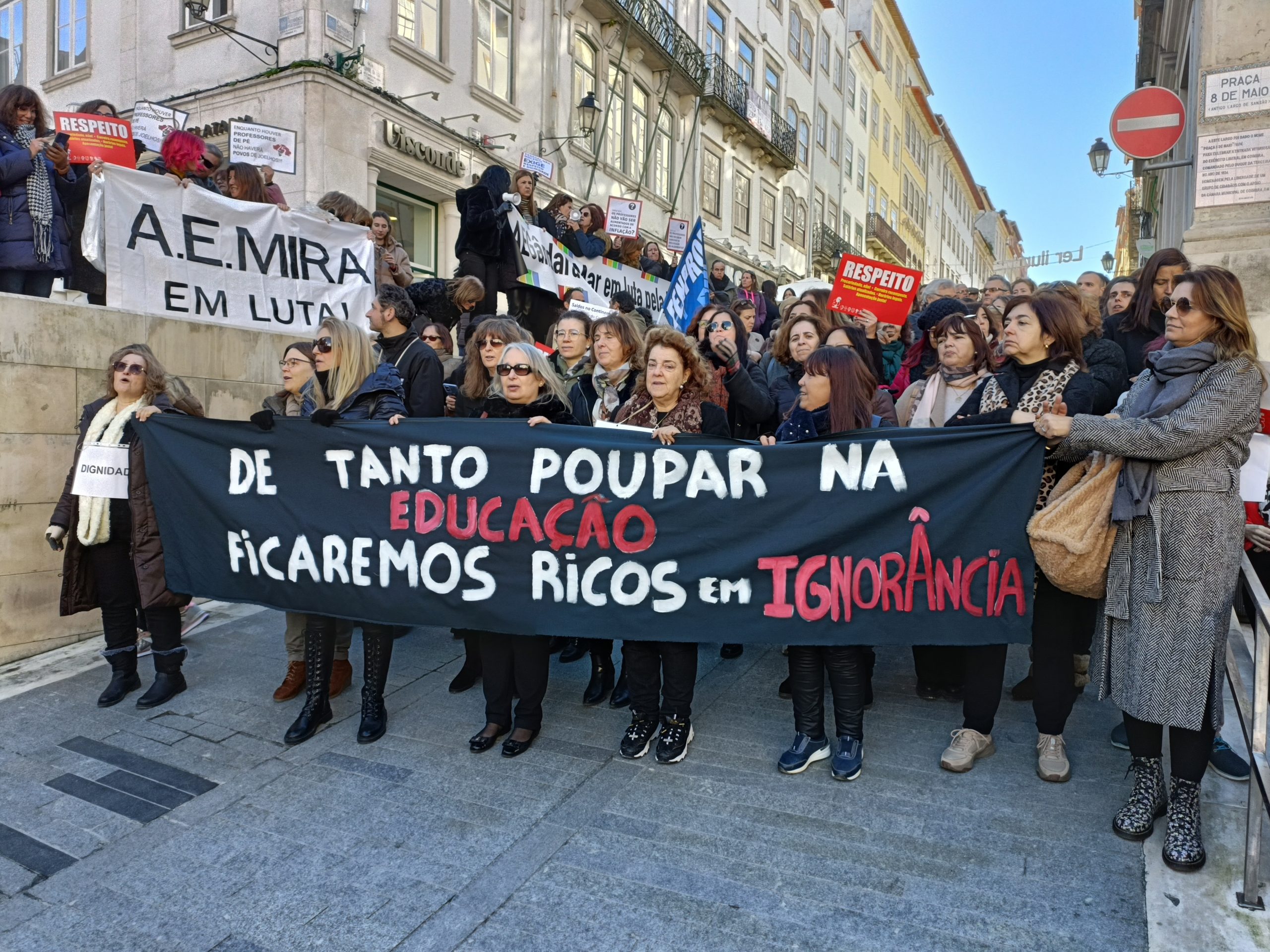 Protesto dos professores em Coimbra
