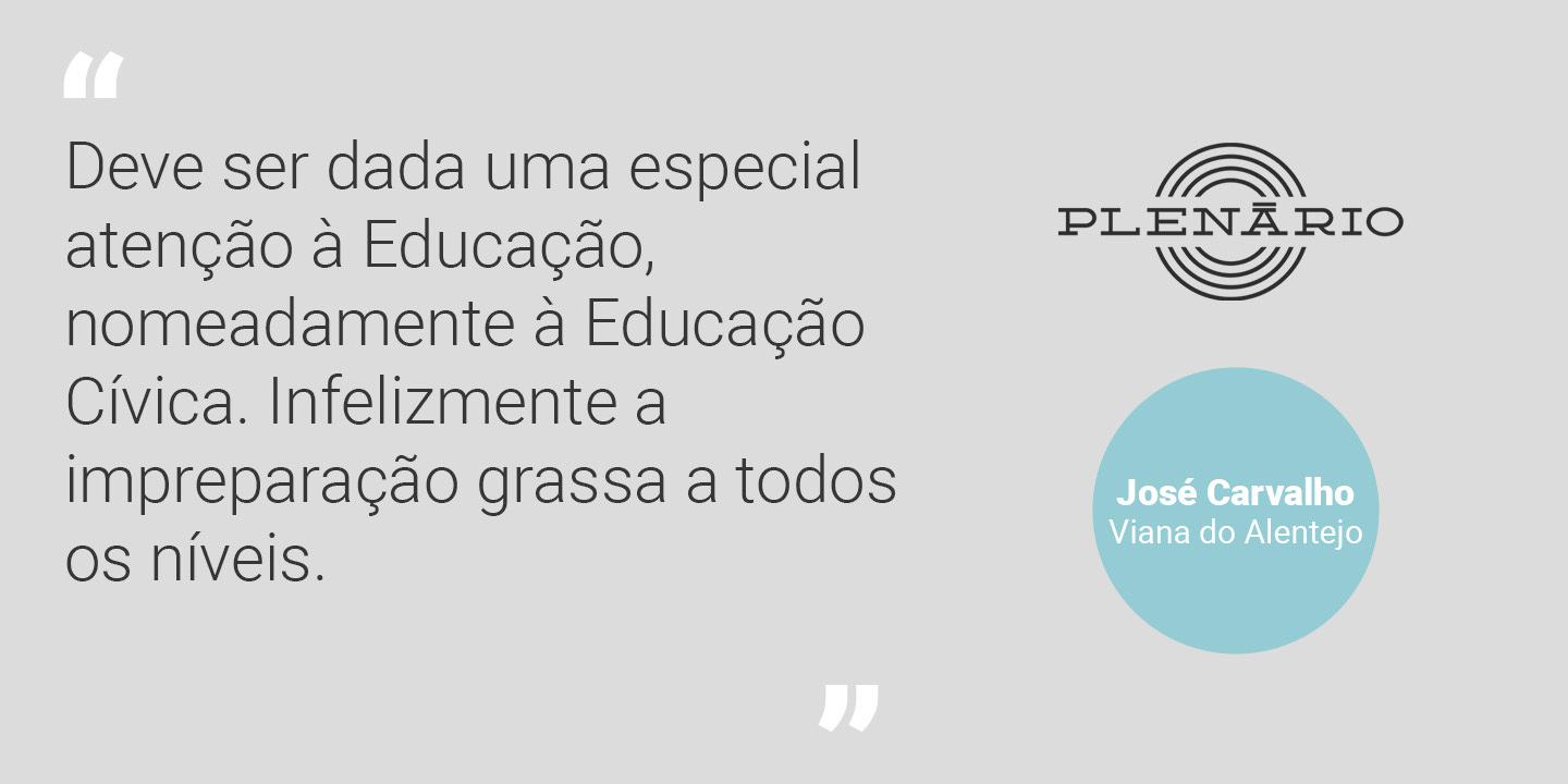 José-Augusto de Carvalho: “Deve ser dada uma especial atenção à Educação, nomeadamente à Educação Cívica”