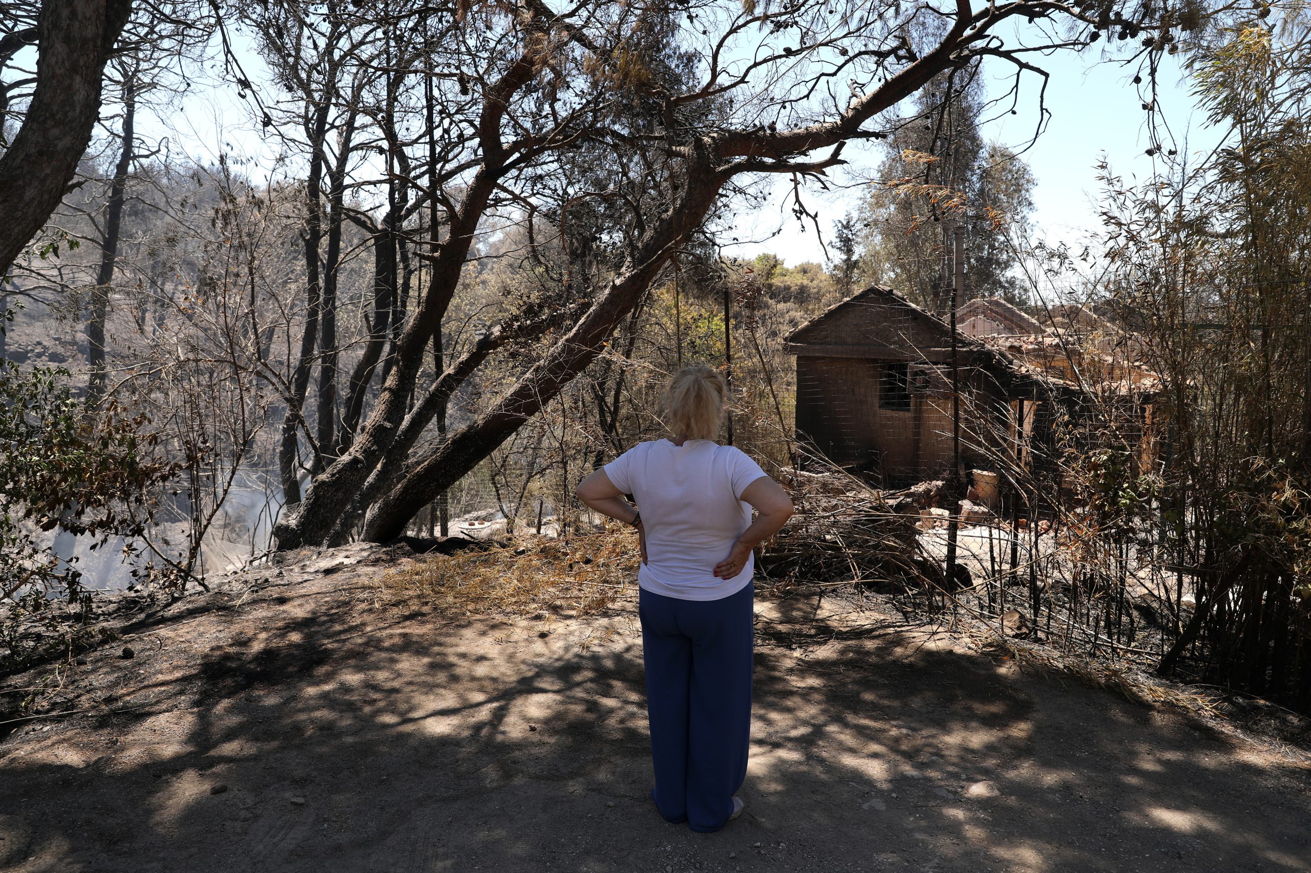 Bombeiros registam primeiros progressos na luta contra o grande incêndio perto de Atenas