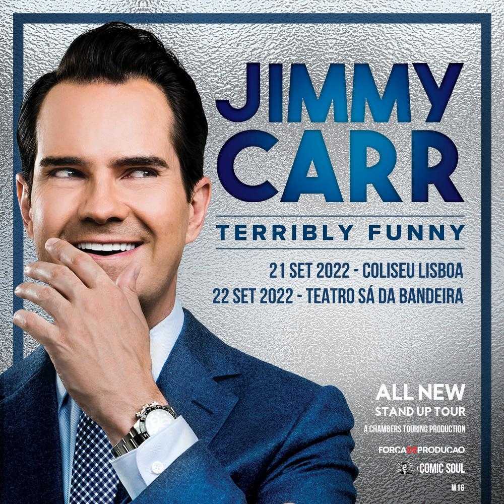 Jimmy Carr regressa a Portugal em 2022 com um espetáculo “Terribly Funny”