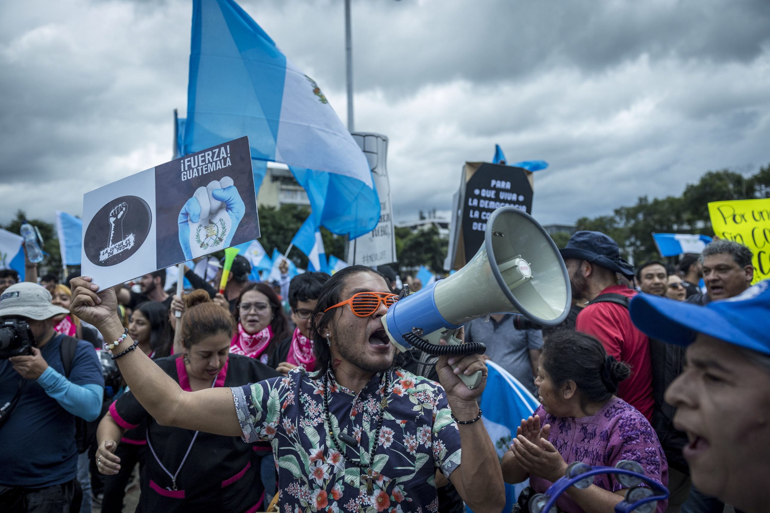 Guatemaltecos na rua contra “golpe de Estado” denunciado por presidente eleito