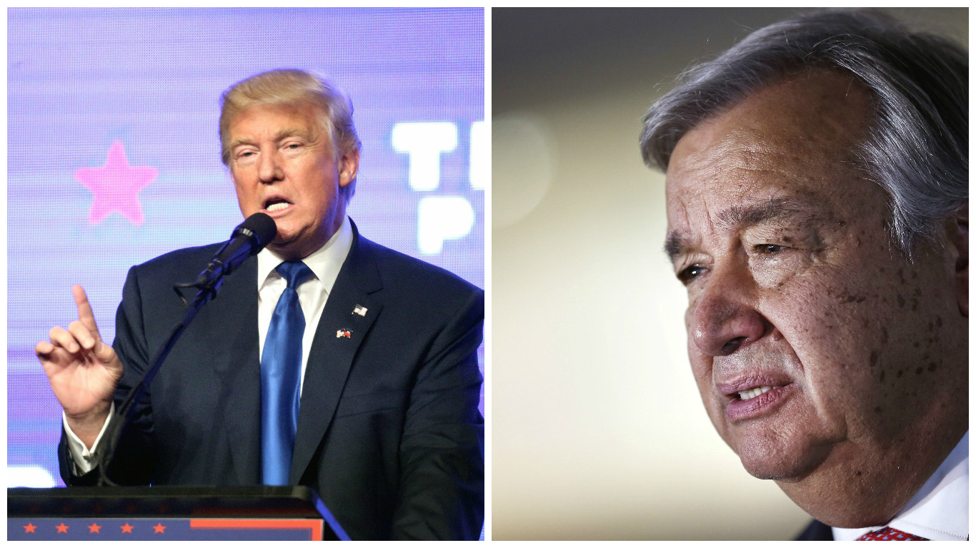 Donald Trump e António Guterres tiveram uma “discussão muito positiva” ao telefone sobre a ONU