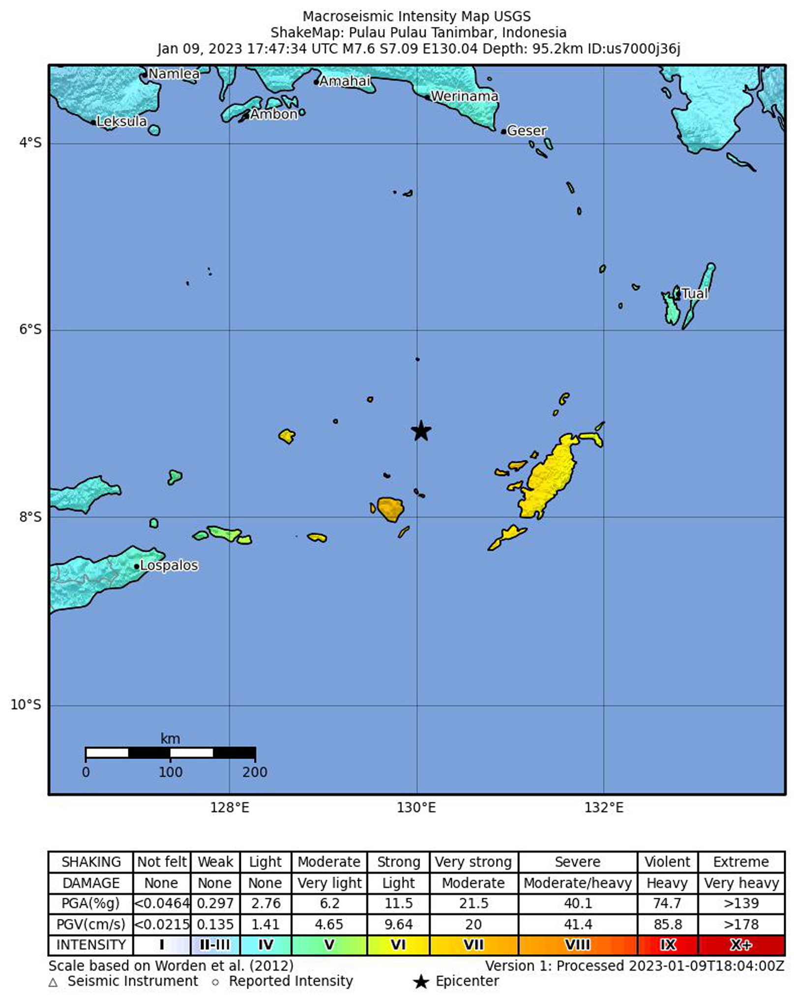 Sismo de magnitude 7,6 registado ao largo da Indonésia e Timor-Leste