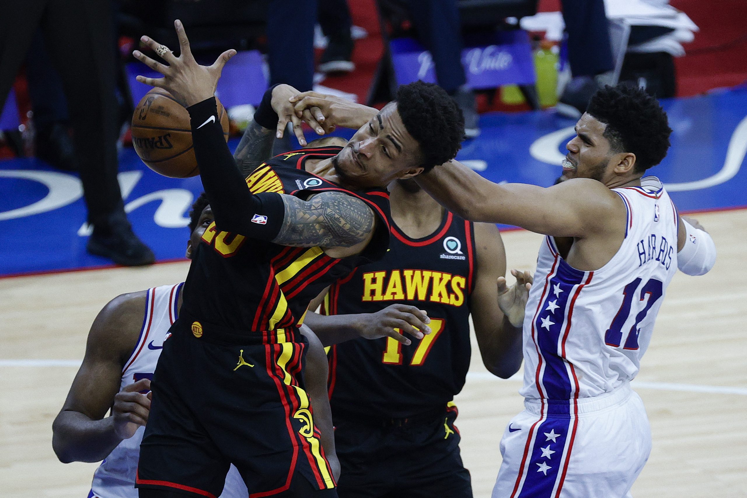 Atlanta Hawks na final da conferência Este ao vencerem Philadelphia 76ers