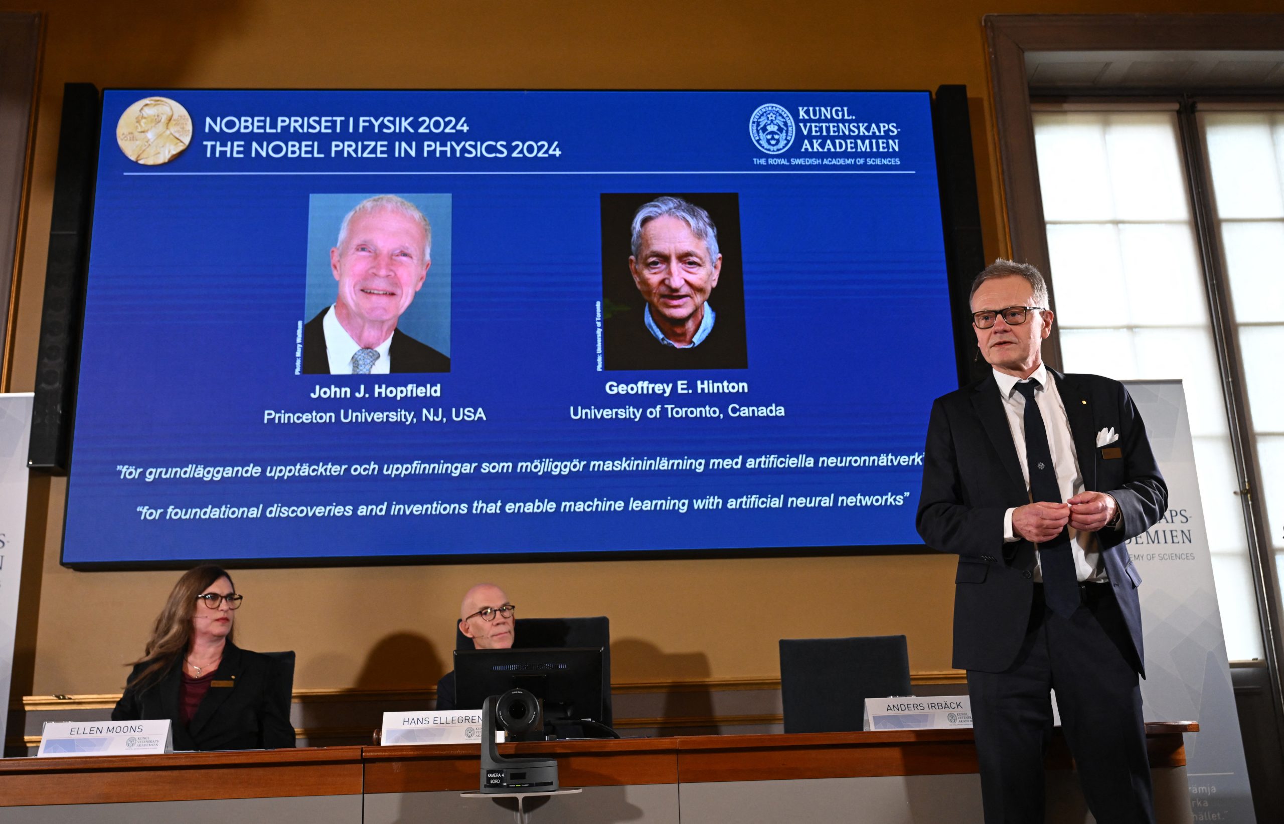 Vencedores do Nobel de Física alertam para avanços recentes da Inteligência Artificial