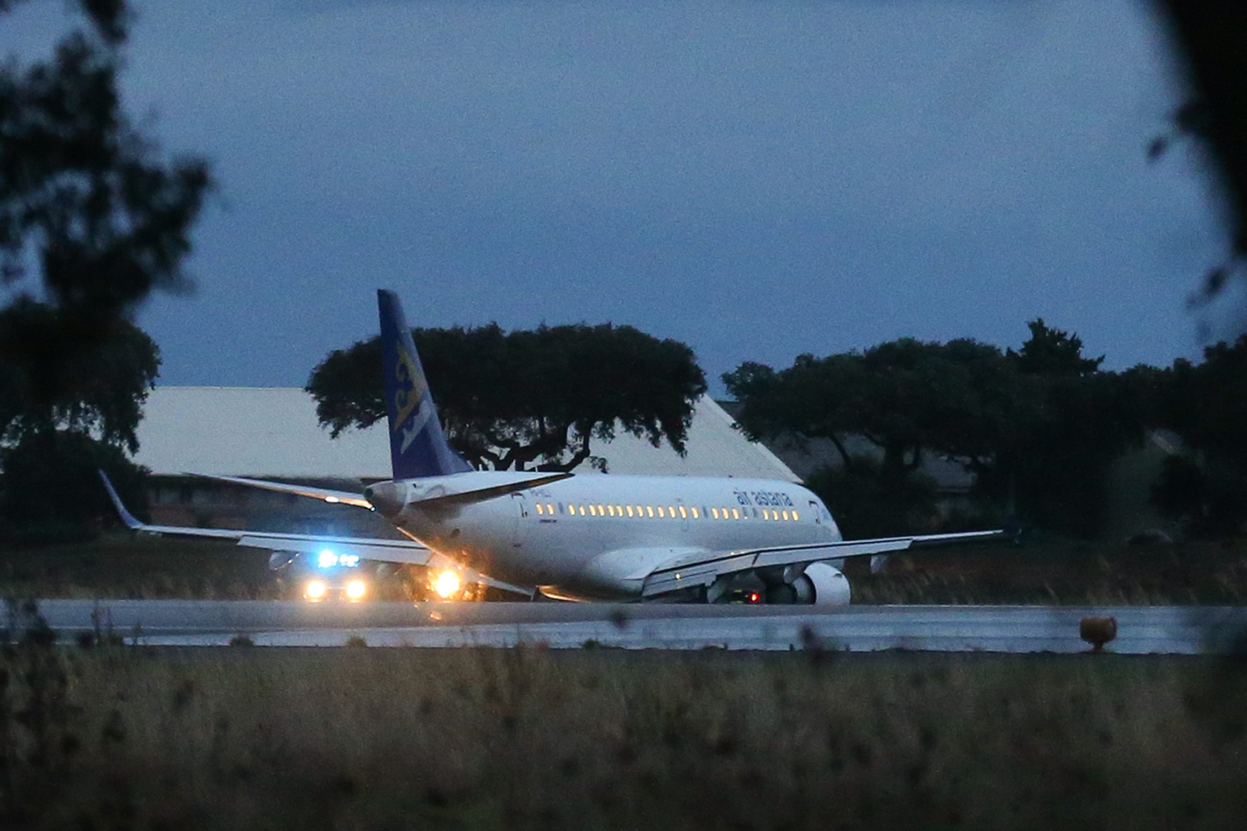 Avião da Air Astana continua na Base Aérea de Beja a aguardar reparação