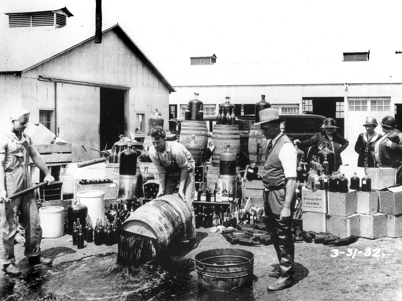 Apreenção de álcool durante a lei seca nos Estados Unidos