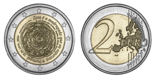 Há uma moeda comemorativa “50 anos do 25 de Abril” e entra em circulação em 22 de abril