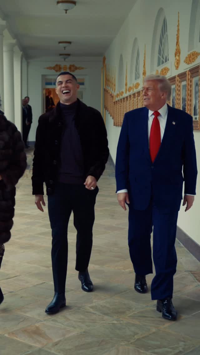 Cristiano Ronaldo e Trump às gargalhadas na Casa Branca