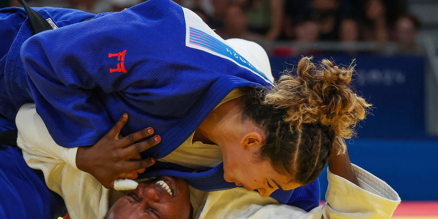 Judoca Patrícia Sampaio nas meias-finais de -78 kg em Paris 2024
