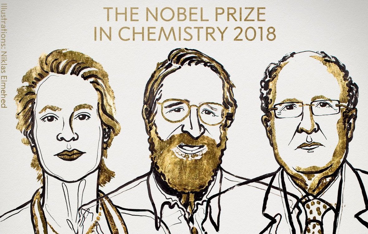 Nobel da Química vai para Frances Arnold, George Smith e Sir Gregory Winter