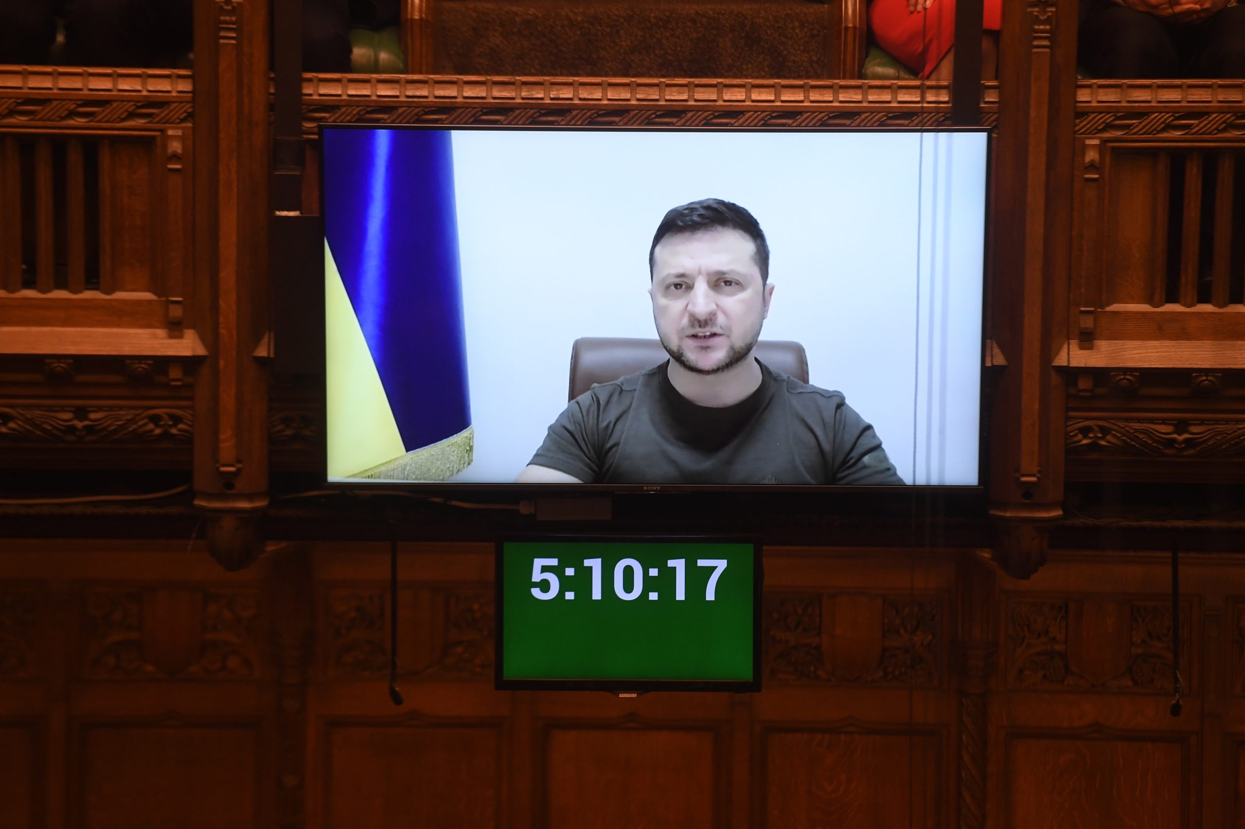 Zelensky dirige-se por vídeo à Assembleia Nacional francesa na quarta-feira