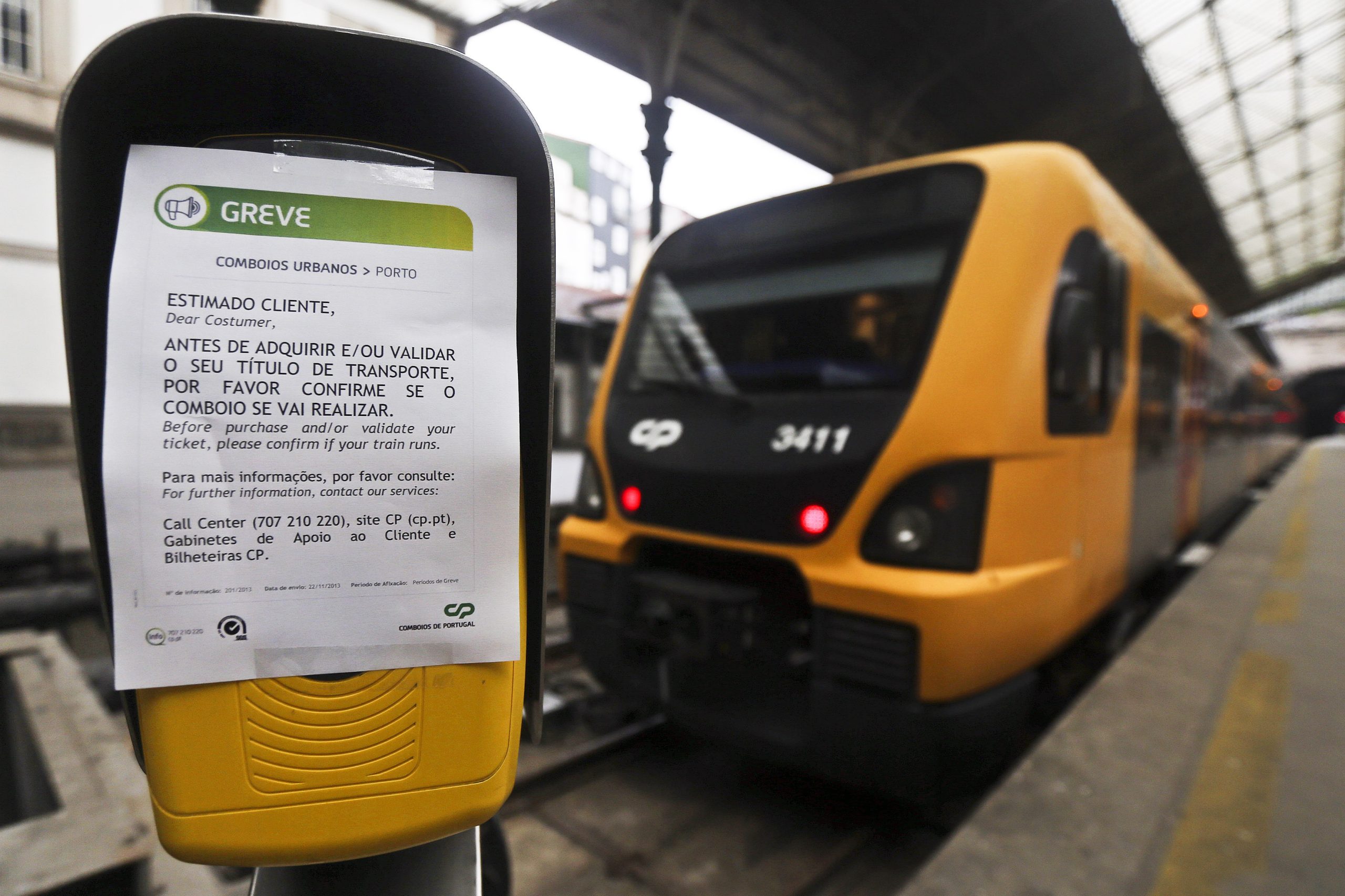 Trabalhadores da CP em greve no dia 19 devido a regulamento de carreiras