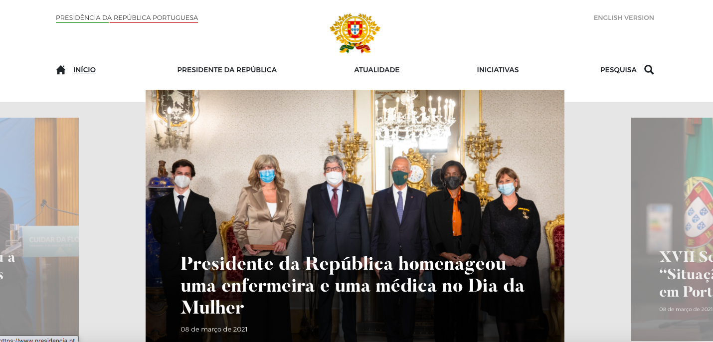 Presidência com novo site oficial na Internet adaptado para múltiplas plataformas