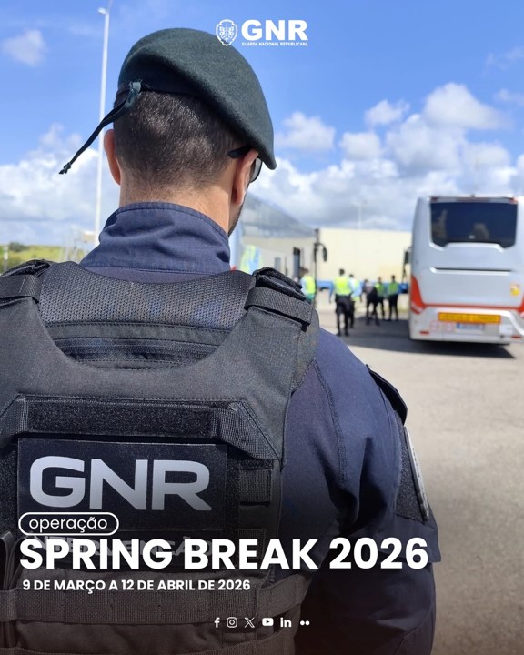 GNR lança operação Spring Break 2026 para reforçar segurança nas viagens de finalistas