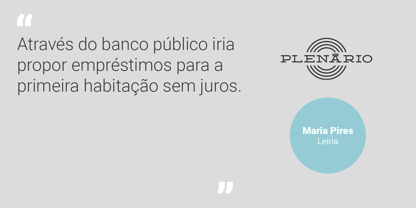 Maria Pires: “Através do banco público iria propor empréstimos para a primeira habitação sem juros”