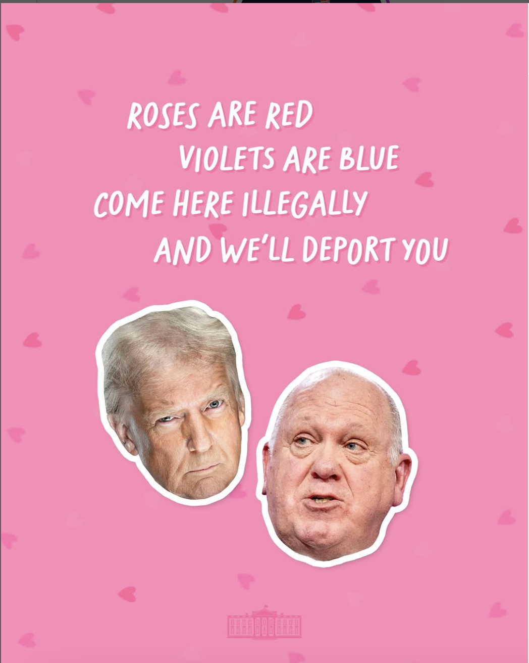Amor ou ódio? A mensagem de São Valentim de Trump é para os imigrantes