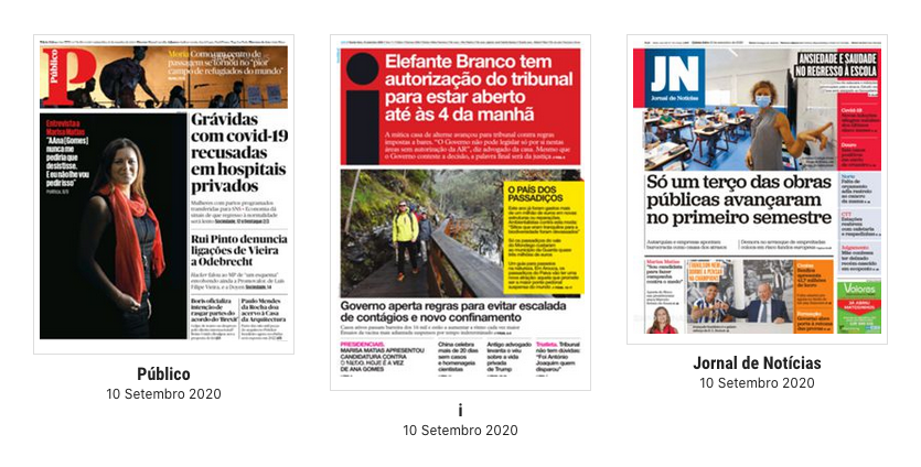 Revista de imprensa: Novas infeções num máximo dos últimos cinco meses, as grávidas com covid-19 recusadas nos hospitais privados e os seis casos positivos num cruzeiro no Douro