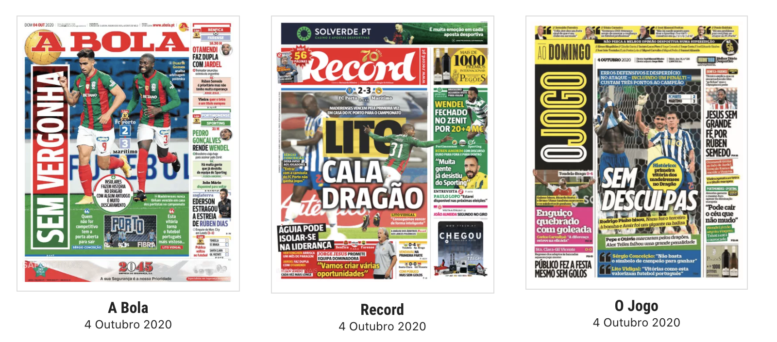 Revista de Imprensa: Confusão sobre estado de saúde de Trump e a primeira vitória do Marítimo na casa do FC Porto