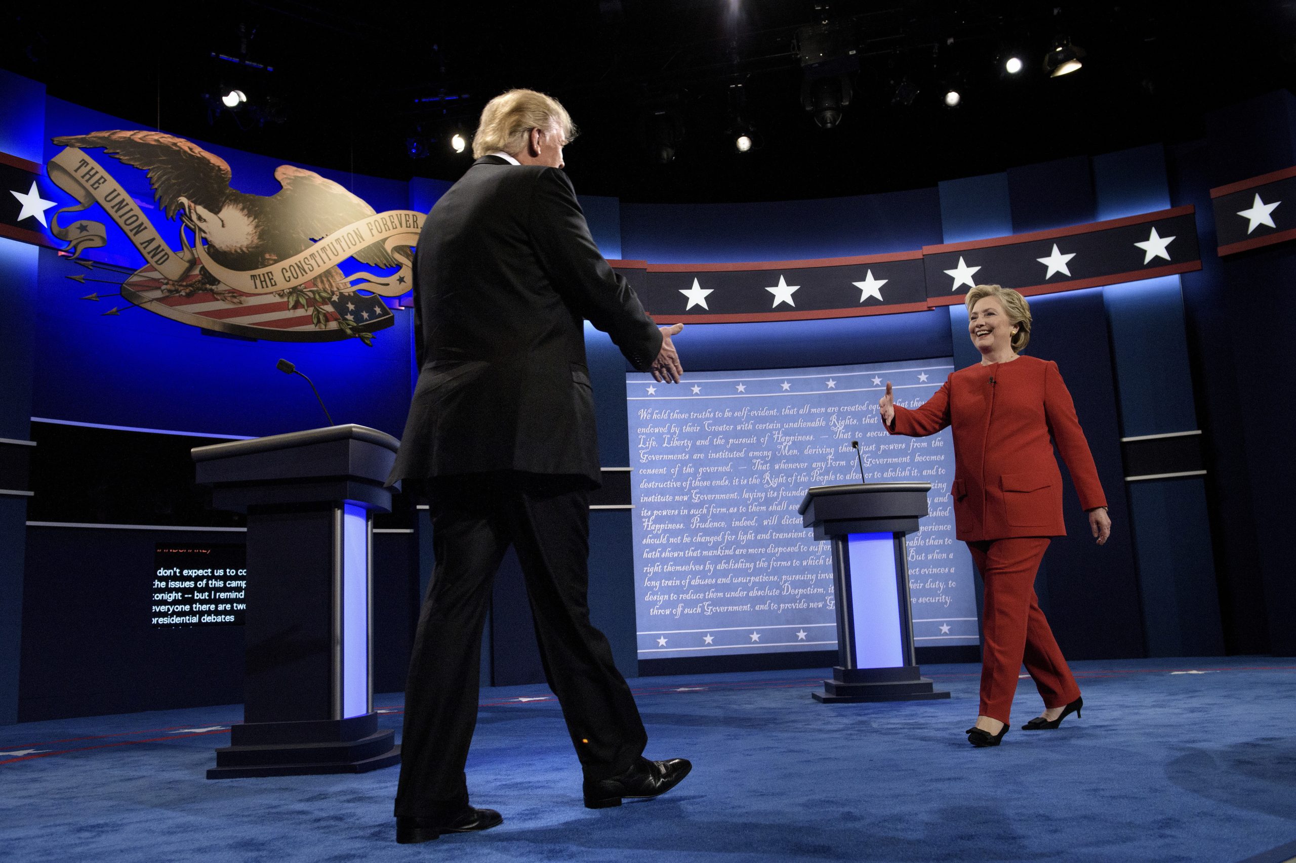 Debate Trump/Hillary: 90 minutos sempre ao ataque