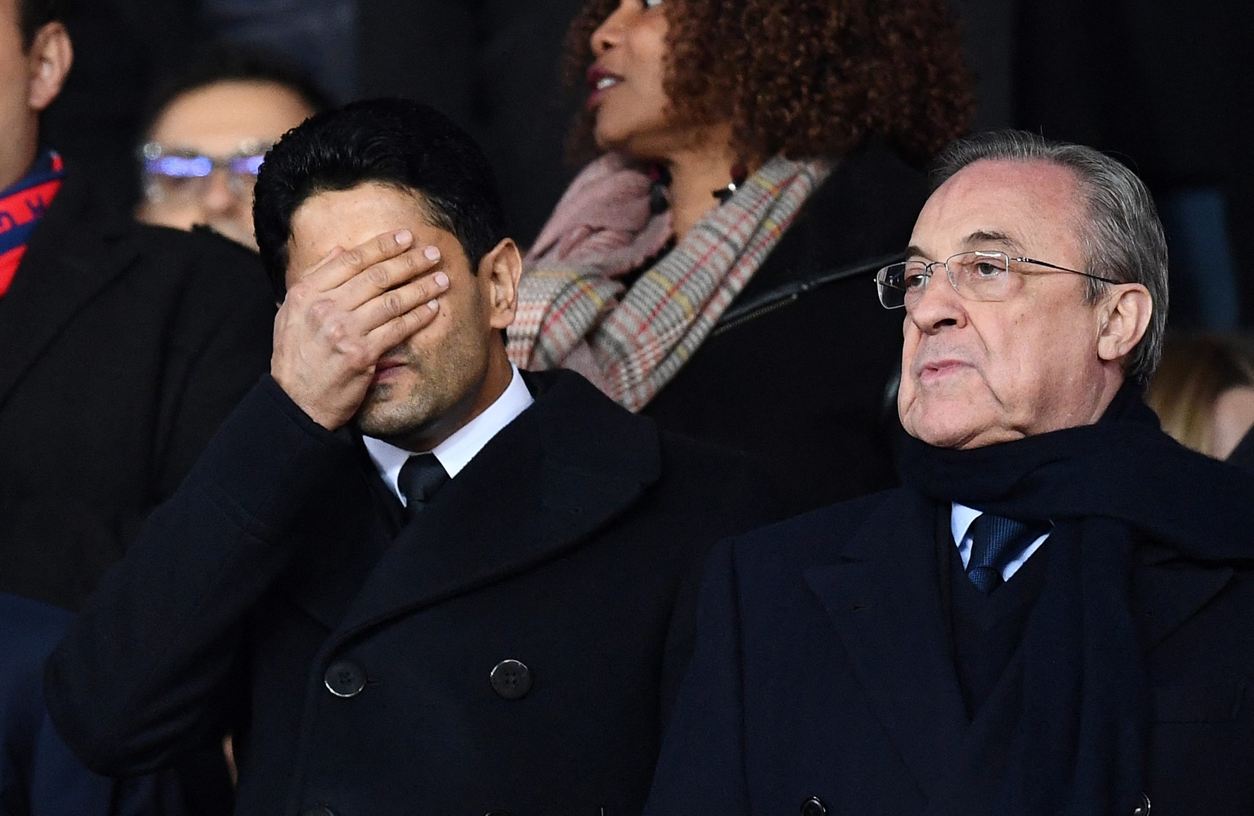Nasser al-Khelaifi e Florentino Pérez lado a lado