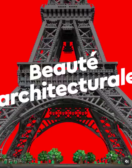Torre Eiffel em LEGO é a peça mais alta de sempre da marca